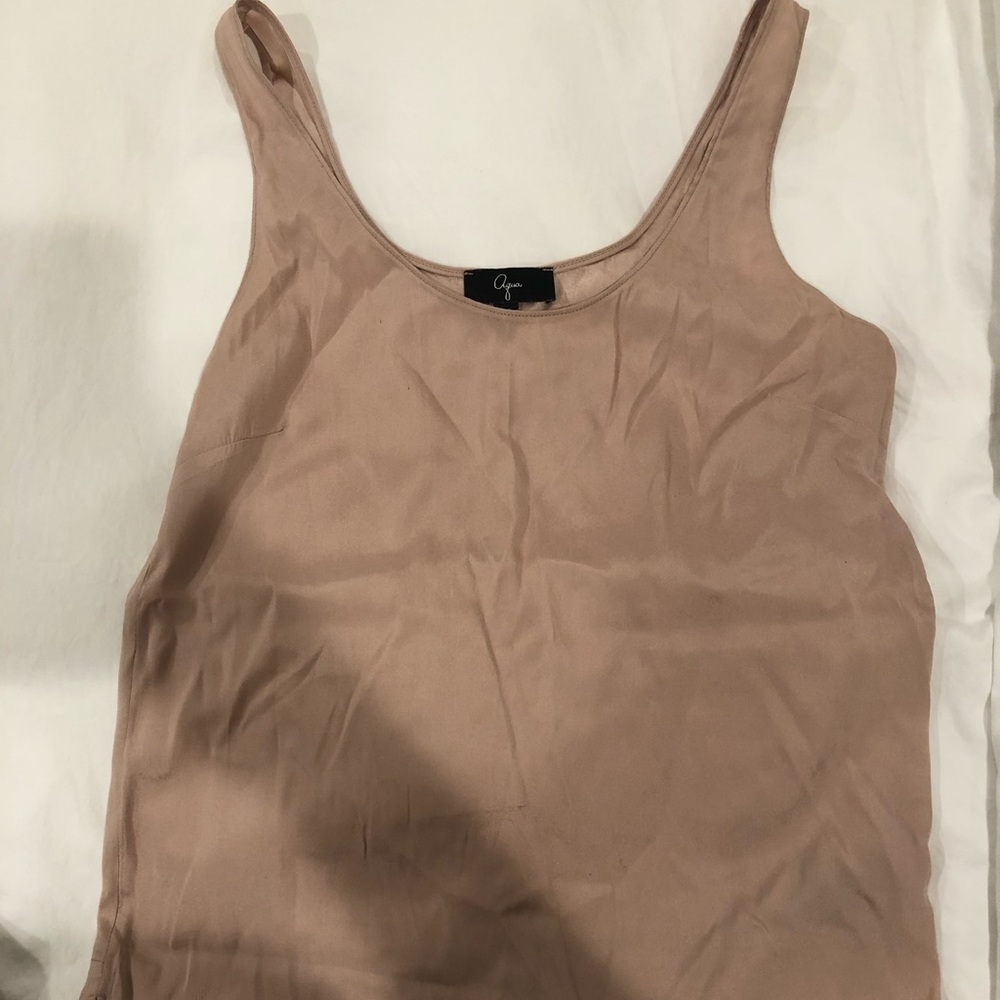 Aqua silk camisole